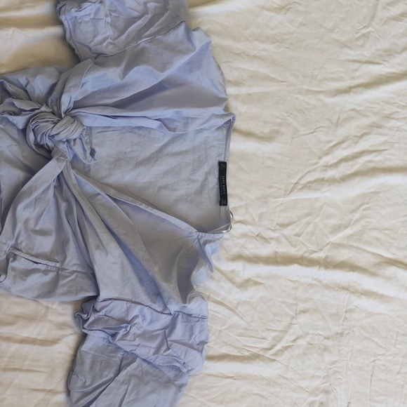 Crop blue blouse - Picture 2 of 4